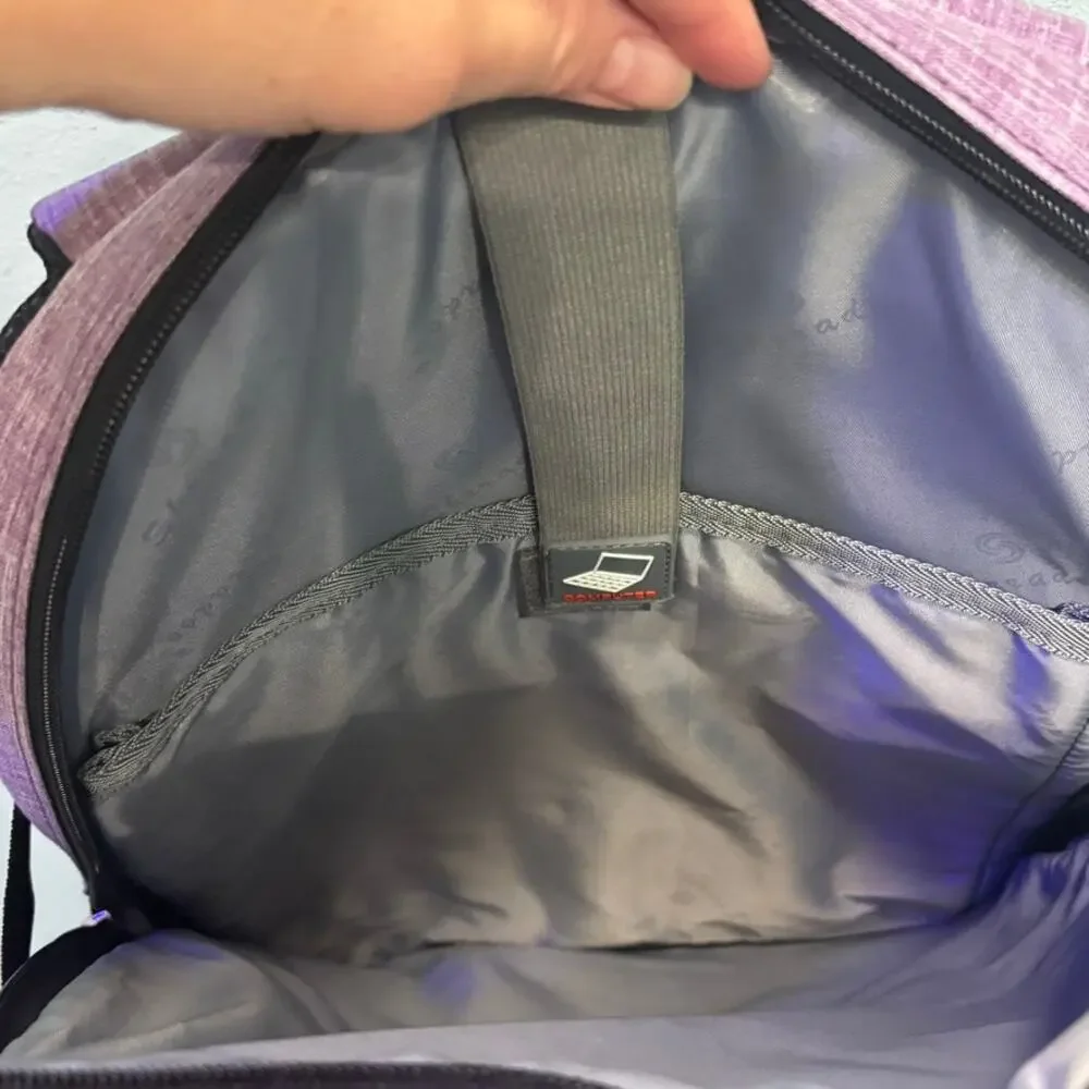 Shrradoo Purple Laptop Backpack USB Charging Port Travel School Work Bag